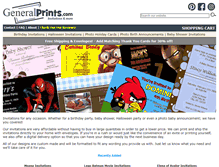 Tablet Screenshot of generalprints.com